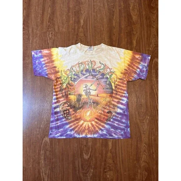 Vintage 1994 Grateful Dead Fall Tour Band T-Shirt Tie Dye Large Single Stitch - Picture 1 of 10